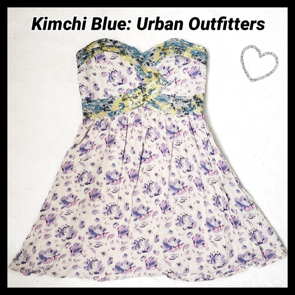 ♥️ KimchiBlue: Cream Floral Strapless Dress
